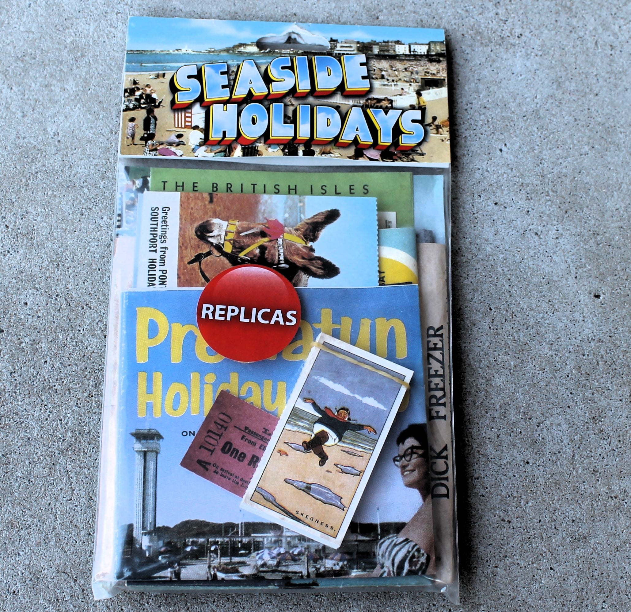 Replica Pack - UK Seaside Holidays - morpeth antique centre hunter valley region replica paper packs cards news leaflet ephemera postcards letters trade cards ephemera seaside holidays united kingdom