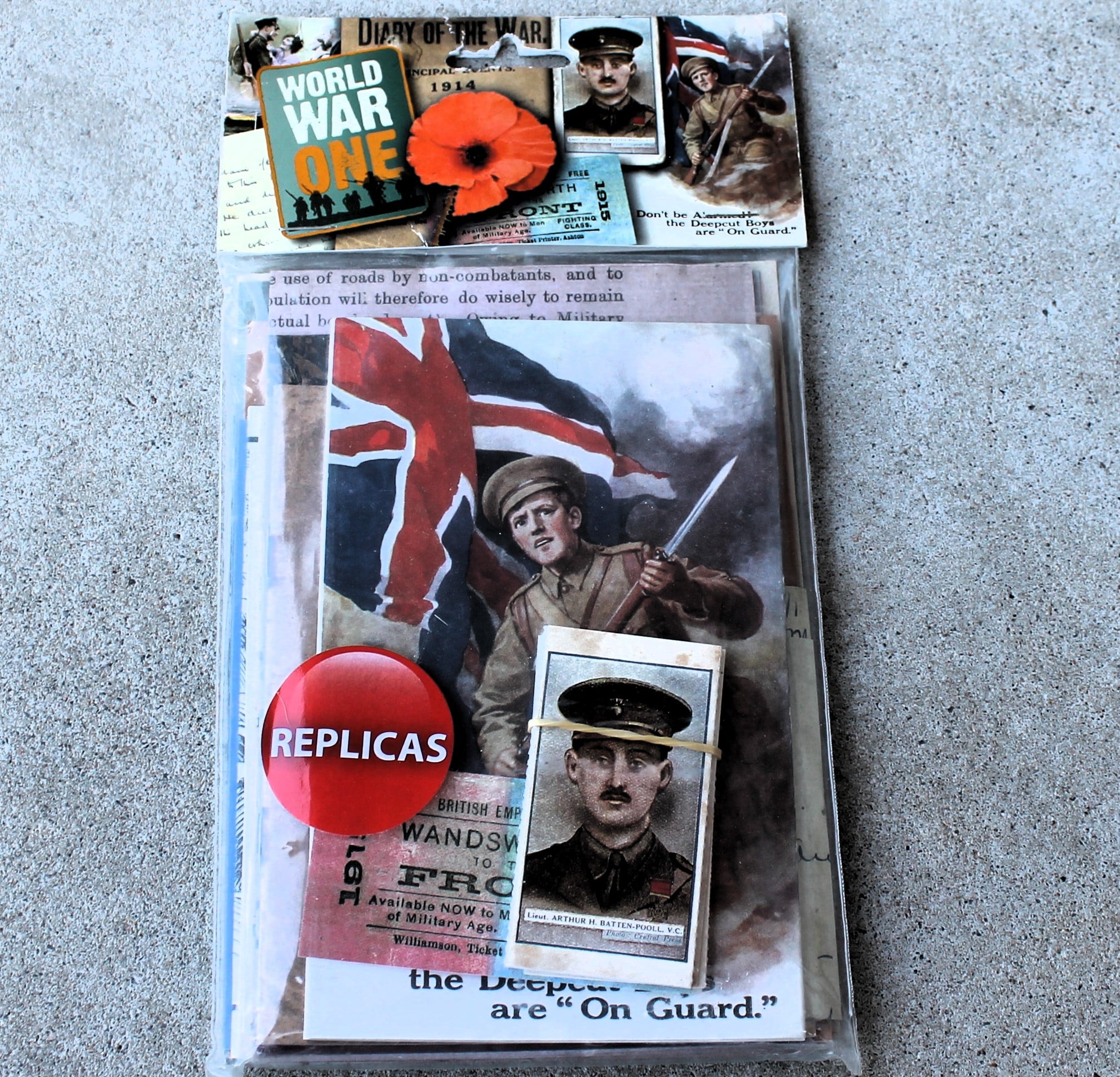 Replica Pack - World War One - morpeth antique centre hunter valley region replica paper packs cards news leaflet ephemera postcards letters trade cards ephemera world war one WWI