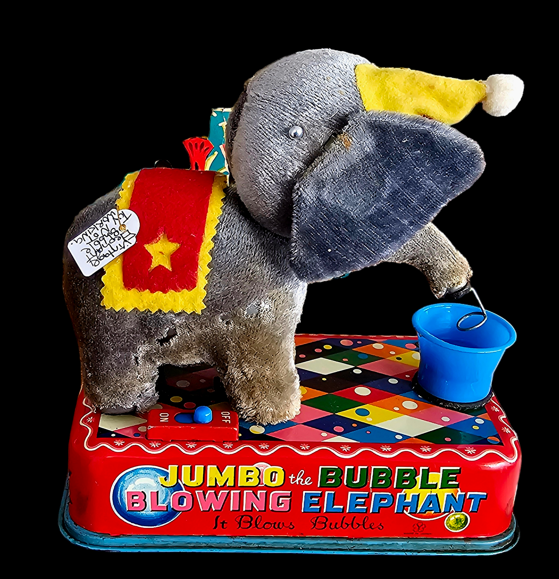 Vintage Elephant Toy - morpeth antique centre hunter valley region jumbo elephant bubble blowing toy vintage