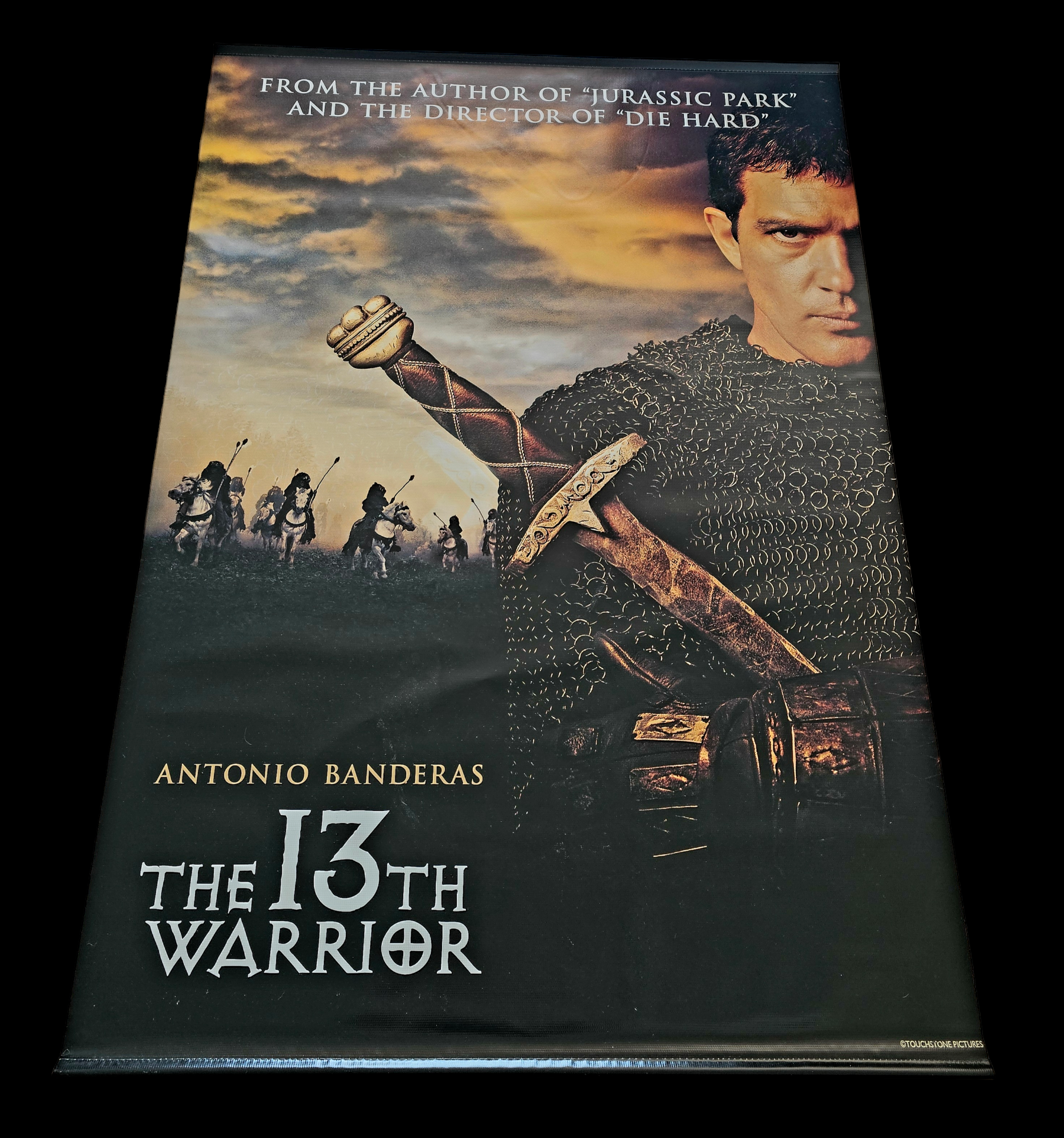 Movie Banner - The 13th Warrior - morpeth antique centre hunter valley region movie poster banner 1999 antonia bandaras 1976 novel Eaters of the dead beowulf volga vikings