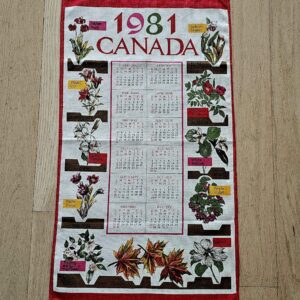 Teatowel – Canada Calendar 1981