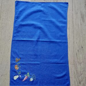 Teatowel – Vegetables on Blue