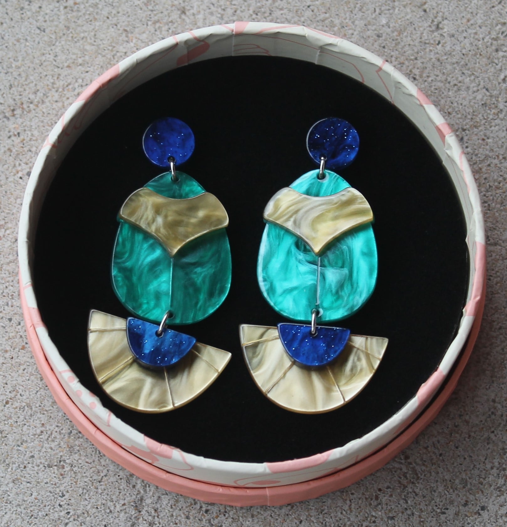 Erstwilder Earrings - Secret Scarab - morpeth antique centre hunter valley region erstwilder brooch earrings necklace enamel pin clip mini fan favourites dogs retro collectable secret scarab