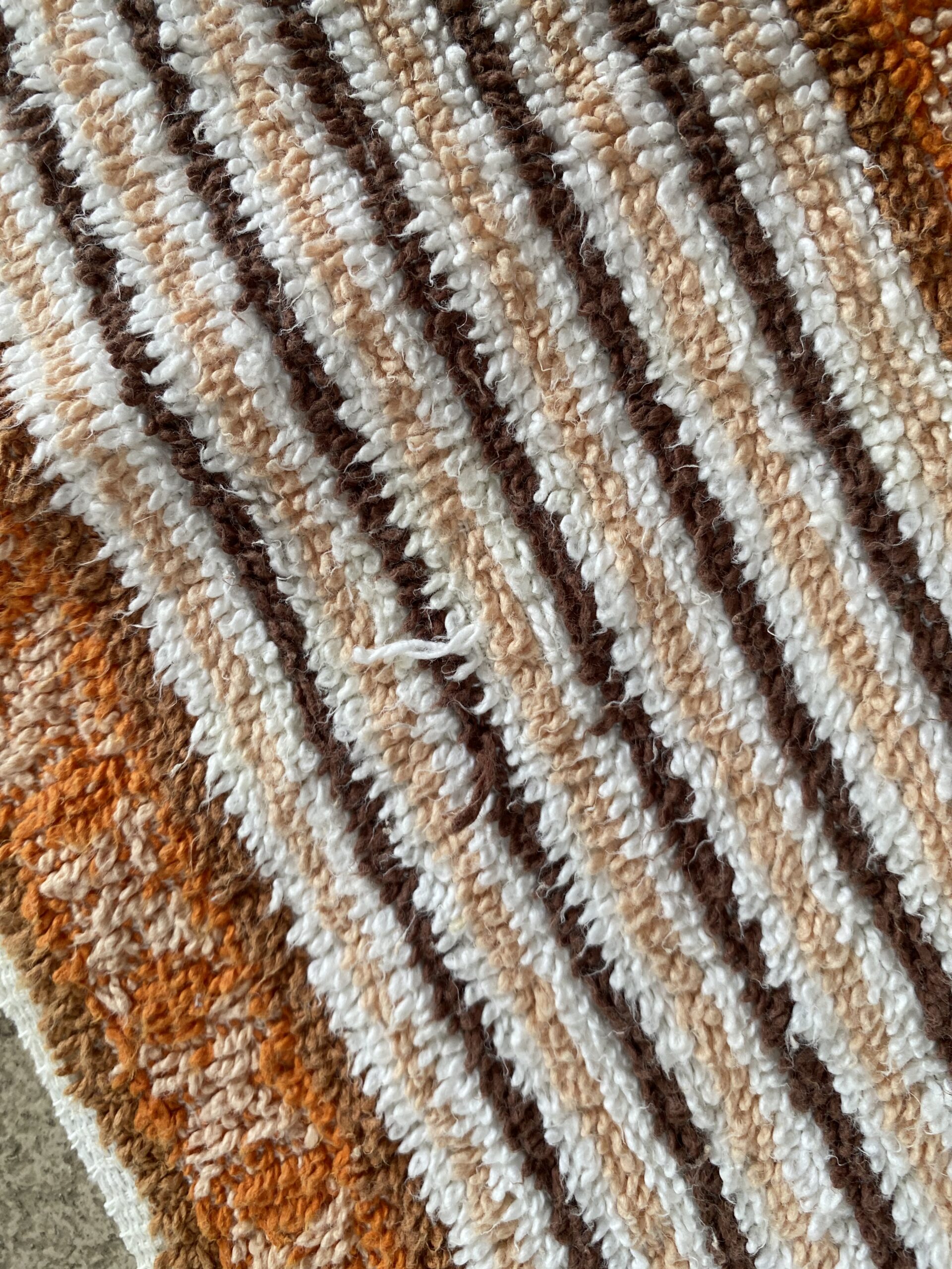Vinatge Towel - Brown and White with Flower Pots - hunter region campbells store morpeth hunter valley coastal beach towel retro vintage dickies clothing fashion hat bright colourful reuse upcycle shop 50 phylum