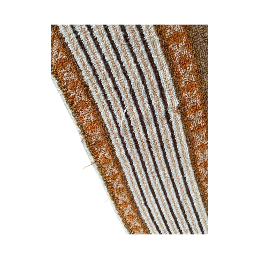 Vinatge Towel - Brown and White with Flower Pots - hunter region campbells store morpeth hunter valley coastal beach towel retro vintage dickies clothing fashion hat bright colourful reuse upcycle shop 50 phylum