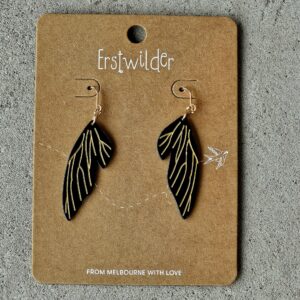 Erstwilder Earrings – Wing Black