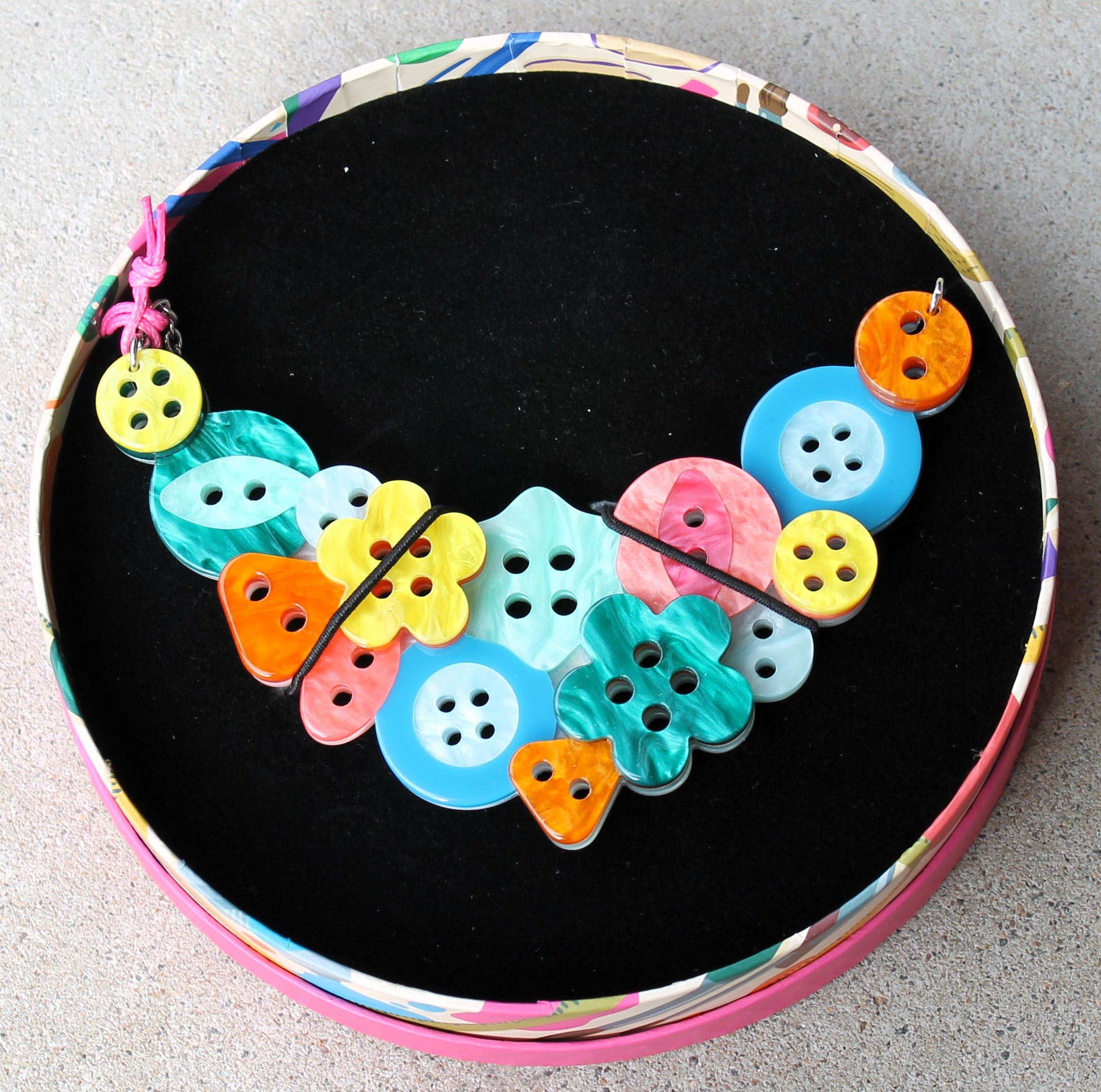 Erstwilder Necklace - Cute as a Button - morpeth antique centre hunter valley region erstwilder earring drop stud brooch necklace hair clip enamel pin resin arts and crafts retro collectable cute as a button