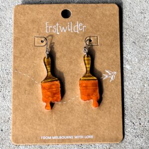 Erstwilder Earrings – Paint Brush (Orange)