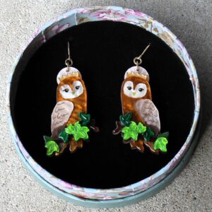 Erstwilder Earrings – Regal Woodland Owl