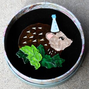 Erstwilder Brooch – Party Time Hedgehog