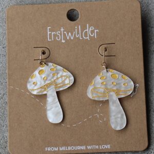 Erstwilder Drop Earrings – Toadstool White