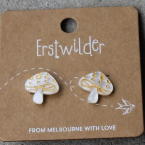 Erstwilder Stud Earrings – Toadstool White