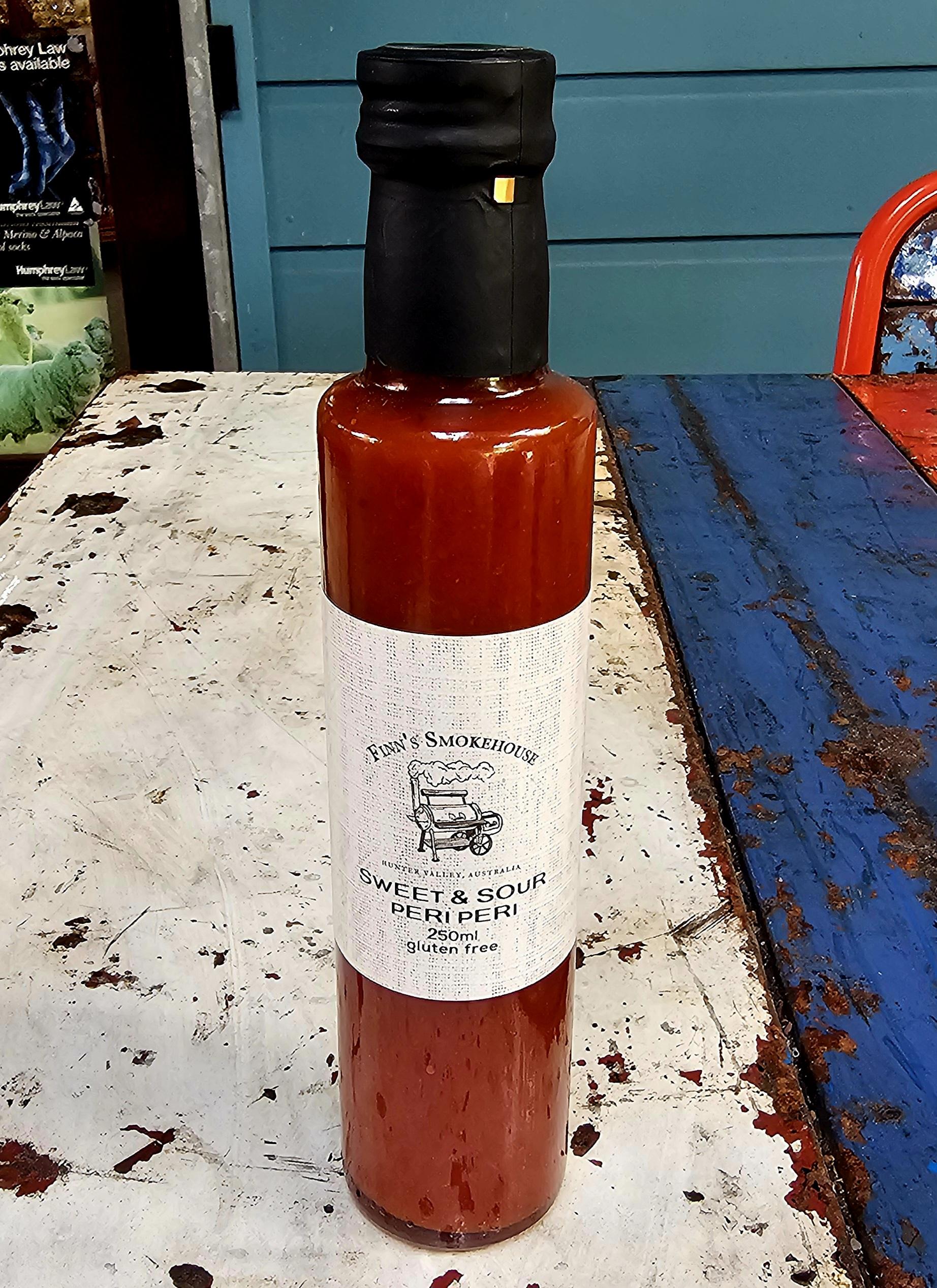Sweet & Sour Peri Peri Sauce - morpeth gourmet foods hunter valley region myanbah farm sauce finn's kitchen dressing relish butter dessert chutney gluten free sweet sour peri sauce 250ml