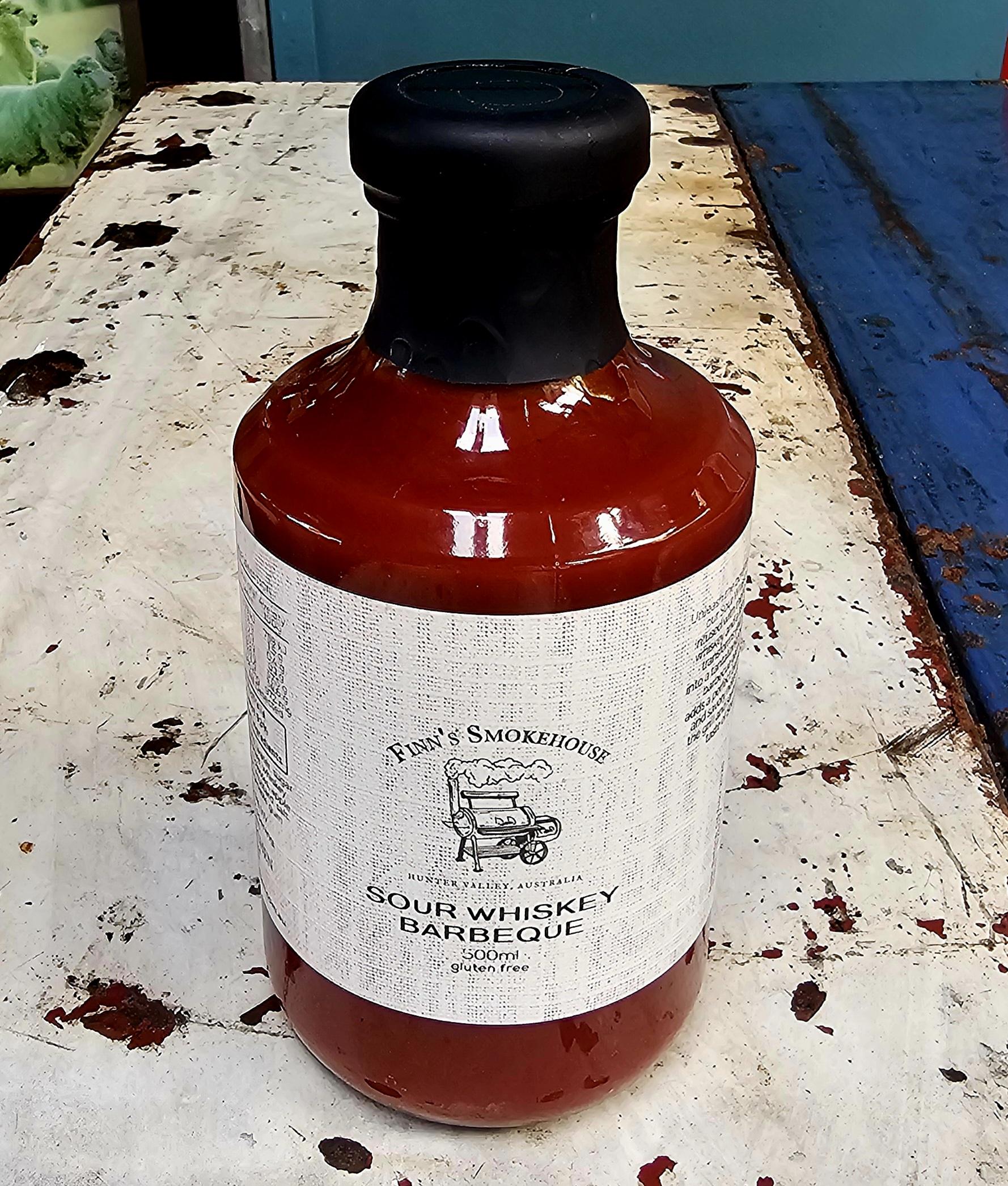 Sour Whiskey Barebeque Sauce - morpeth gourmet foods hunter valley region myanbah farm sauce finn's kitchen dressing relish butter dessert chutney gluten free sour whiskey bbq barbeque sauce 500ml