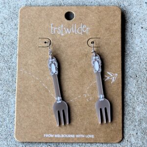 Erstwilder Earrings – Fork Silver