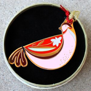 Erstwilder Enamel Ornament – Partridge Perfection