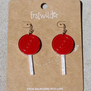 Erstwilder Earrings – Lollypop Red