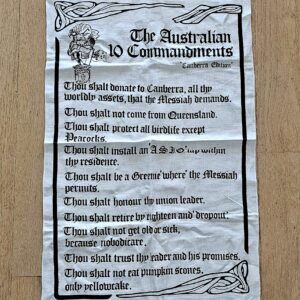 Vintage Teatowel – The Australian Ten Commandments