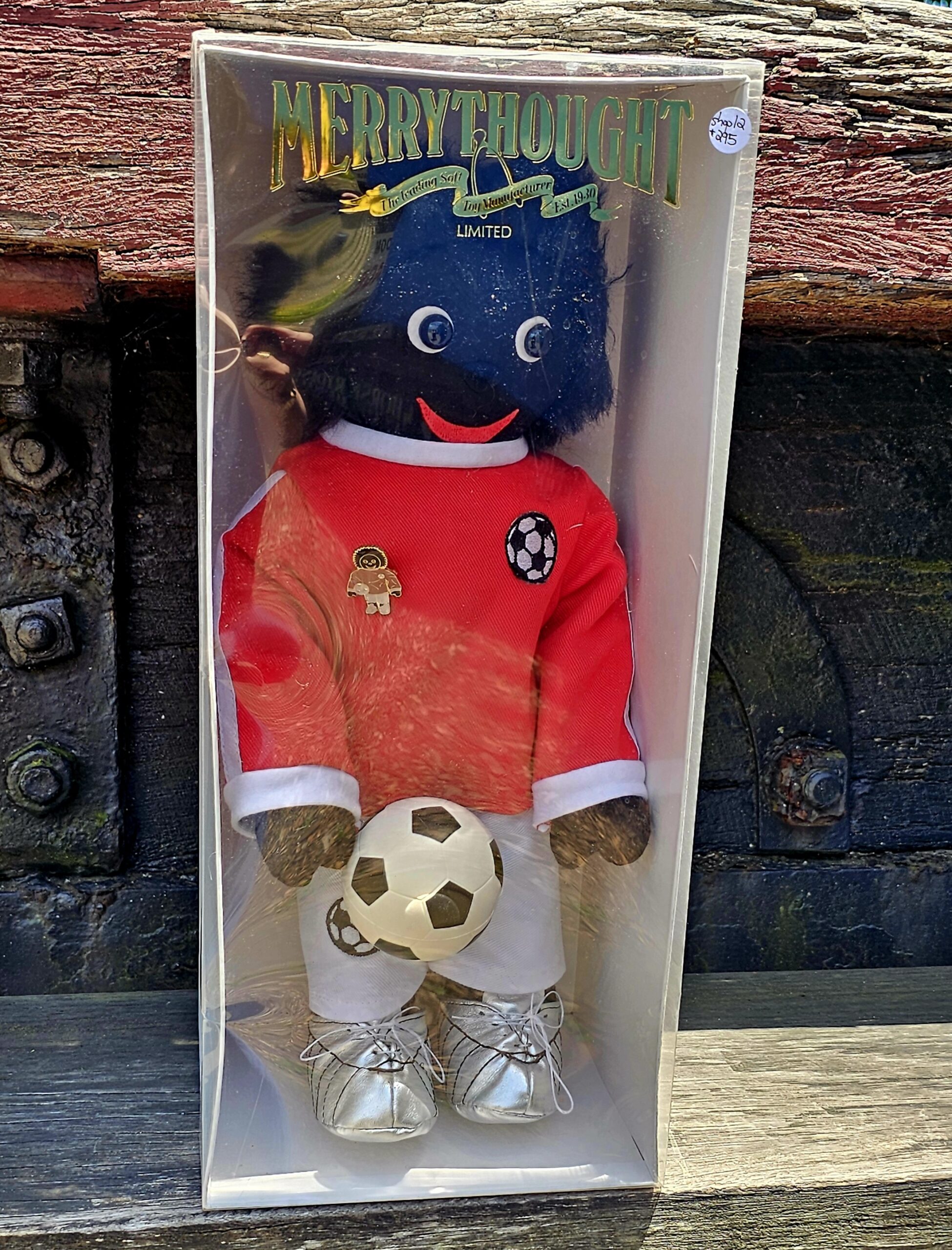 Merrythought Golli - Football (Soccer) Player - morpeth antique centre hunter valley region australia golli golliwogg merrythought united kingdom florence upton enid blyton handmade limited edition soccer football