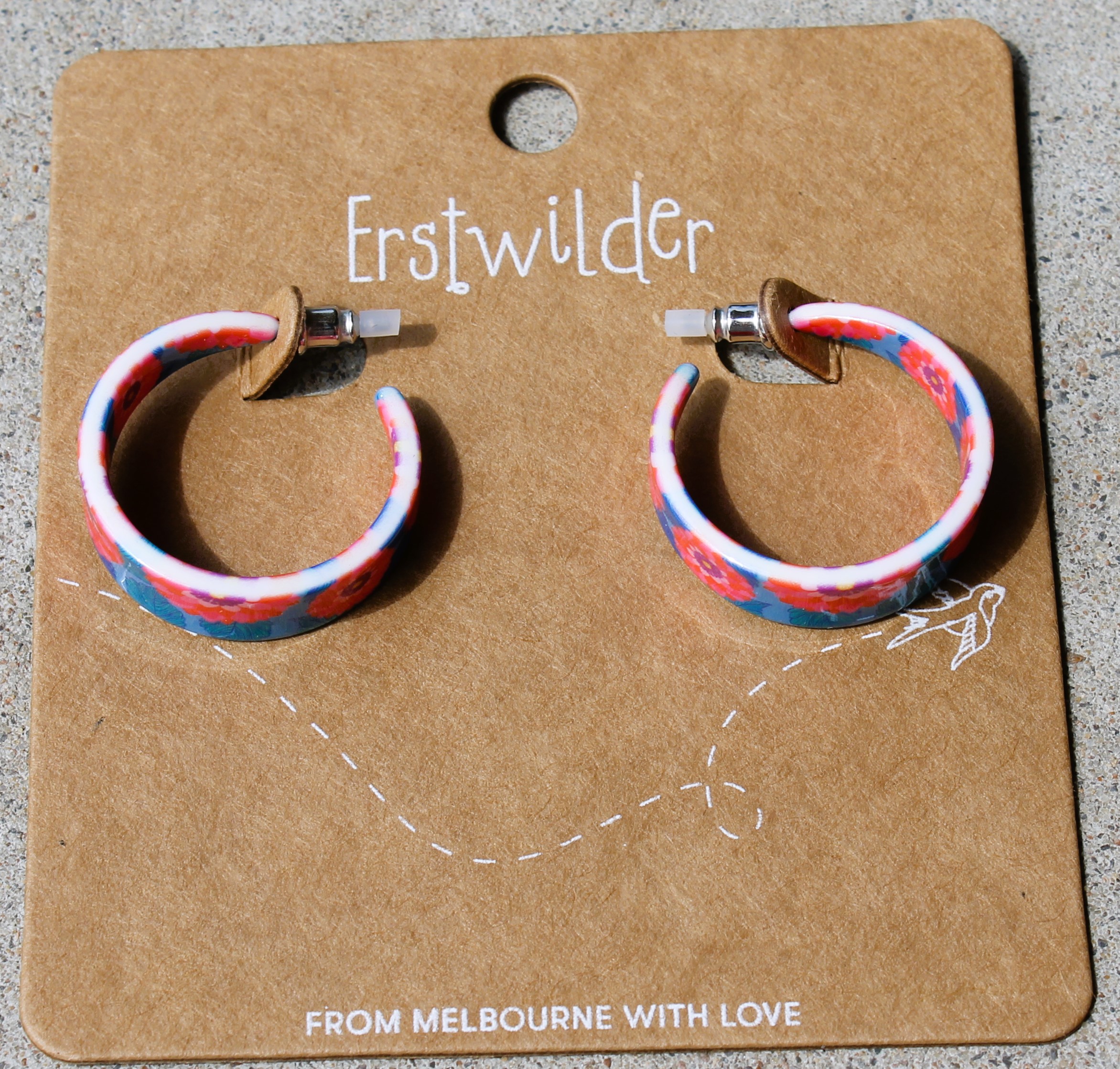 Erstwilder Earrings - Dahlia Hoops - morpeth antique centre hunter valley region erstwilder necklace earrings brooch hair cardigan clips enamel pin jocelyn proust designs dahlia
