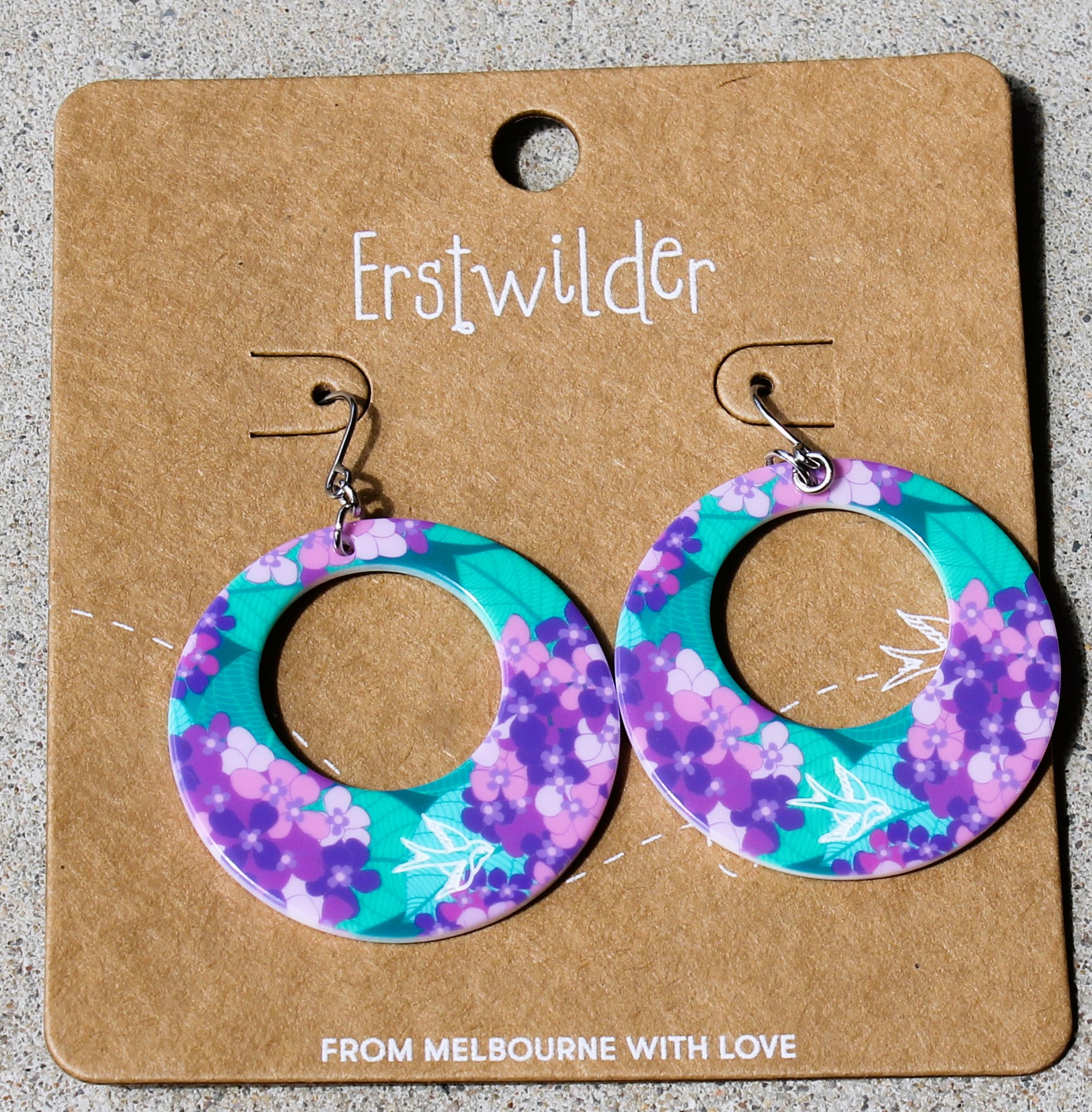 Erstwilder Earrings - Hydrangea Drop - morpeth antique centre hunter valley region erstwilder necklace earrings brooch hair cardigan clips enamel pin jocelyn proust designs heavenly hydrangea
