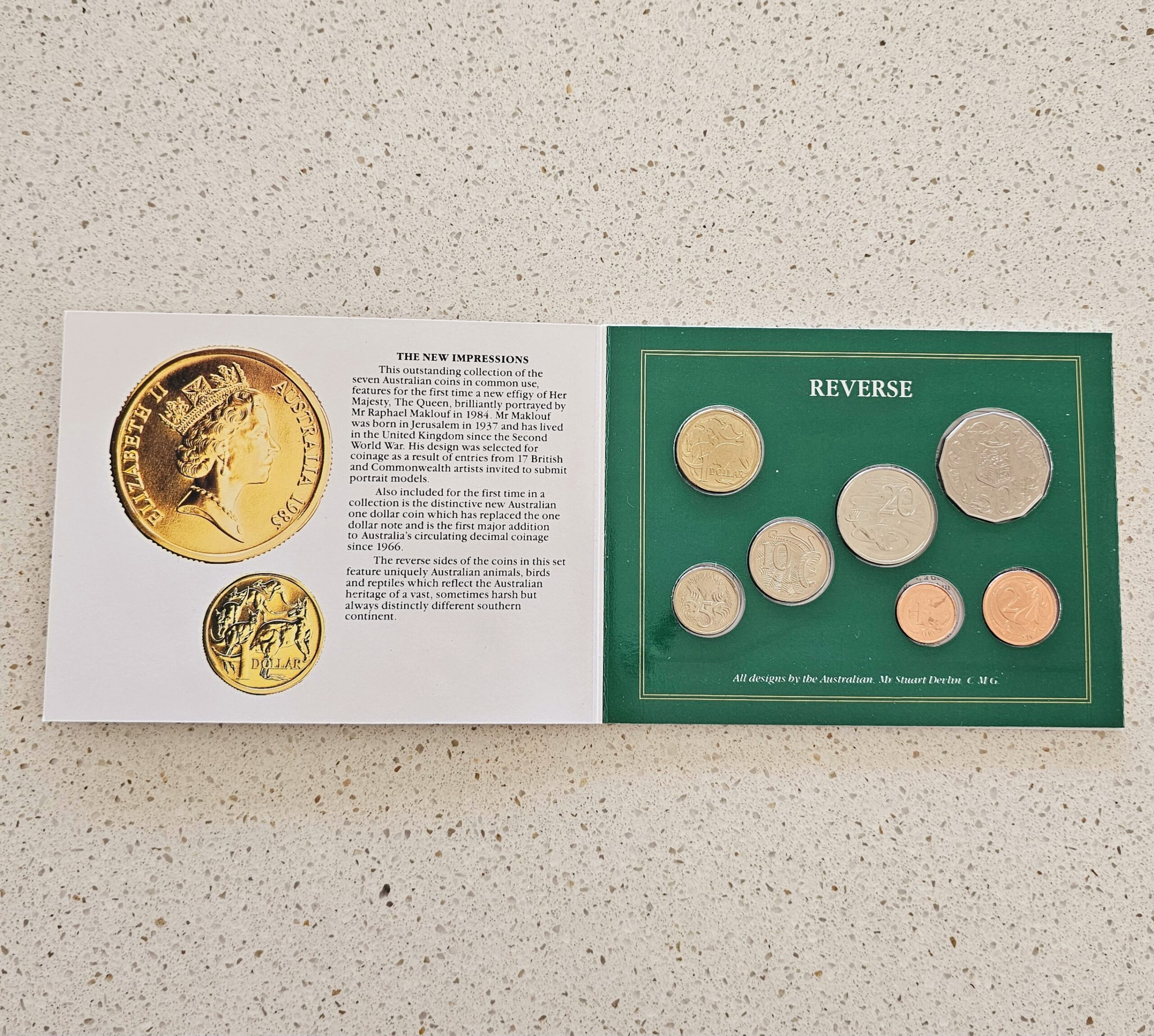 Australian Uncirculated Coin Set - 1985 - morpeth antique centre hunter valley region australian mint set uncirculated coins birth year 1985