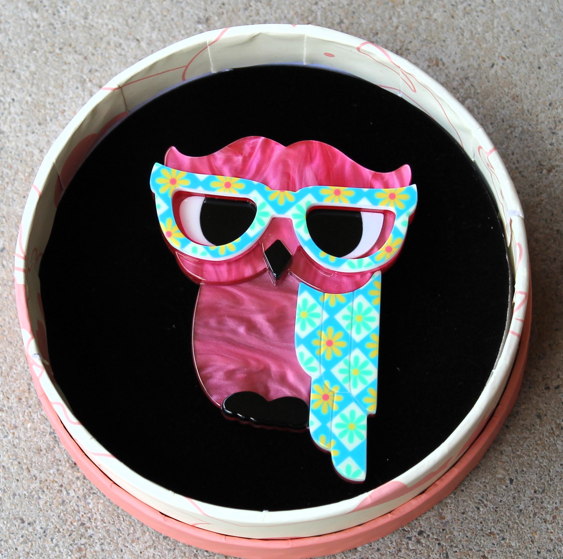 Erstwilder Brooch - Waldo the Wacky Wise Owl - morpeth antique centre hunter valley region erstwilder necklace earrings brooch fan favourites waldo the wacky wise owl
