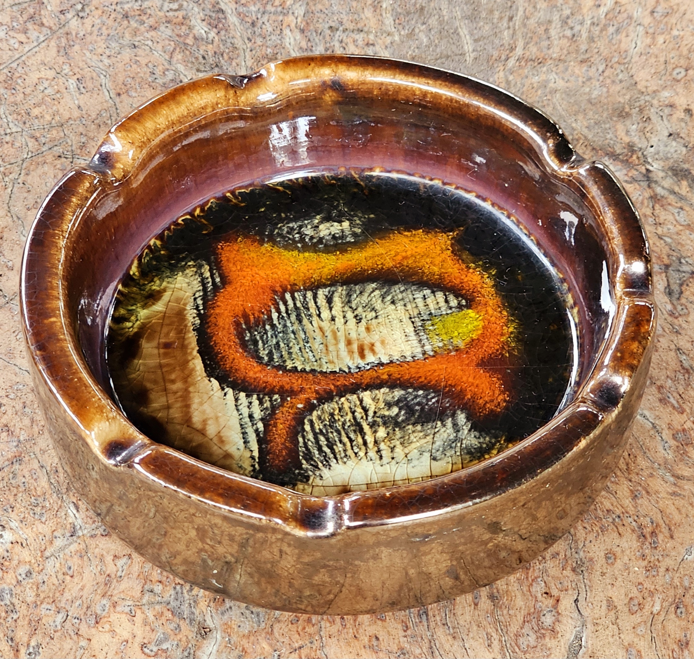 Australian Pottery by Ellis Tray - morpeth antique centre hunter valley region ellis australian pottery melbourne victoria tray ash cigarette ceramic mid century modern