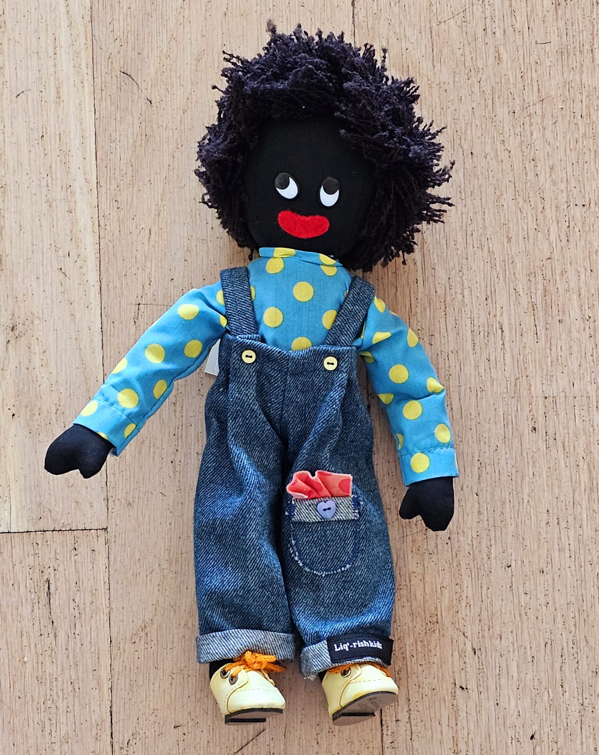 Golly Boy by Allison Rohan, New Zealand - morpeth antique centre hunter valley region new zealand australia allison rohan Liq'-rish Kidz pre loved golly golli golliwogg girl boy