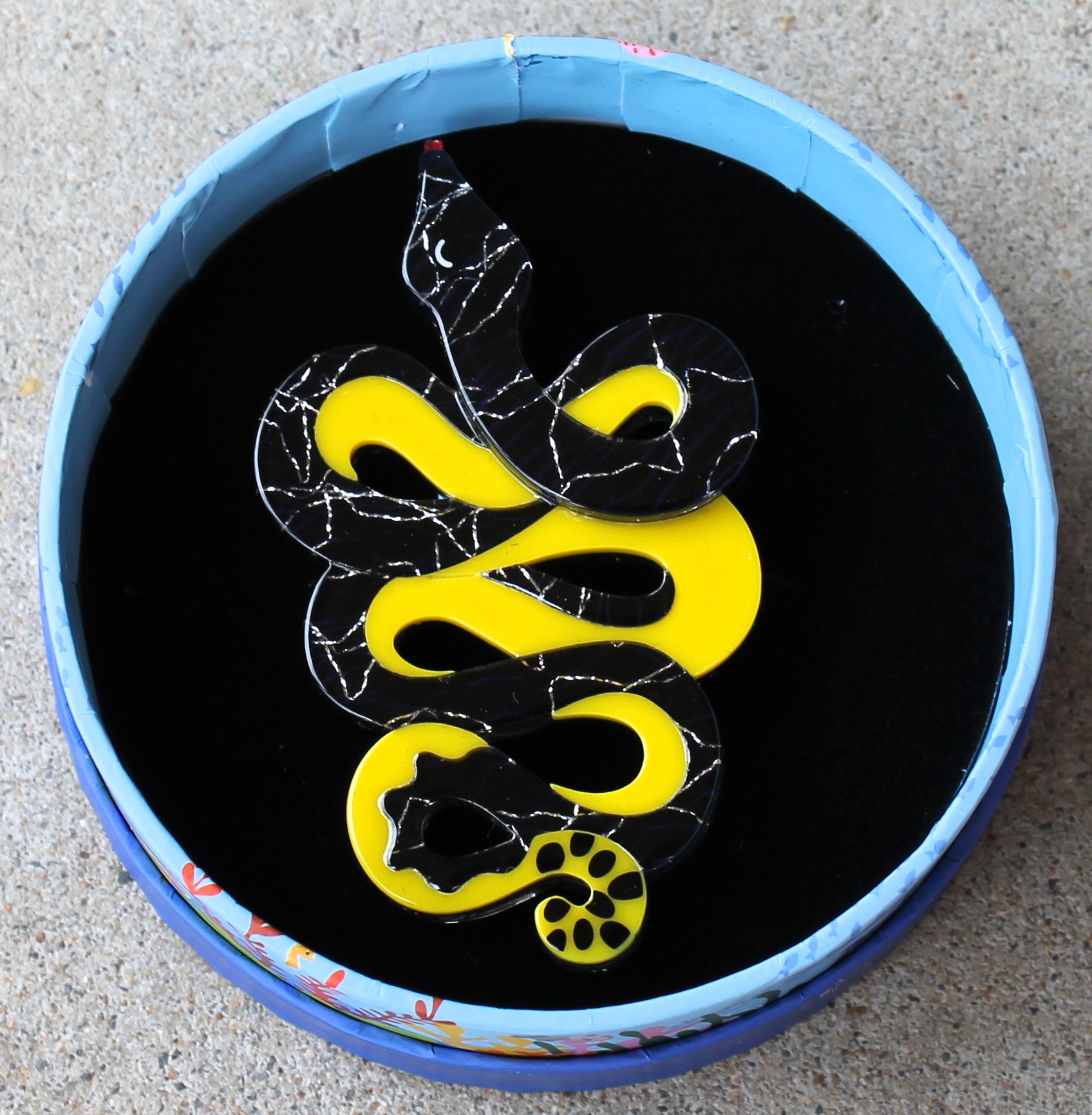 Erstwilder Brooch - Yellow-Bellied Sea Snake - morpeth antique centre hunter valley erstwilder australia ocean sea pacific region brooch necklace enamel pin earring stud drop retro collectable great barrier reef foundation queensland reef coral yellow bellied sea snake
