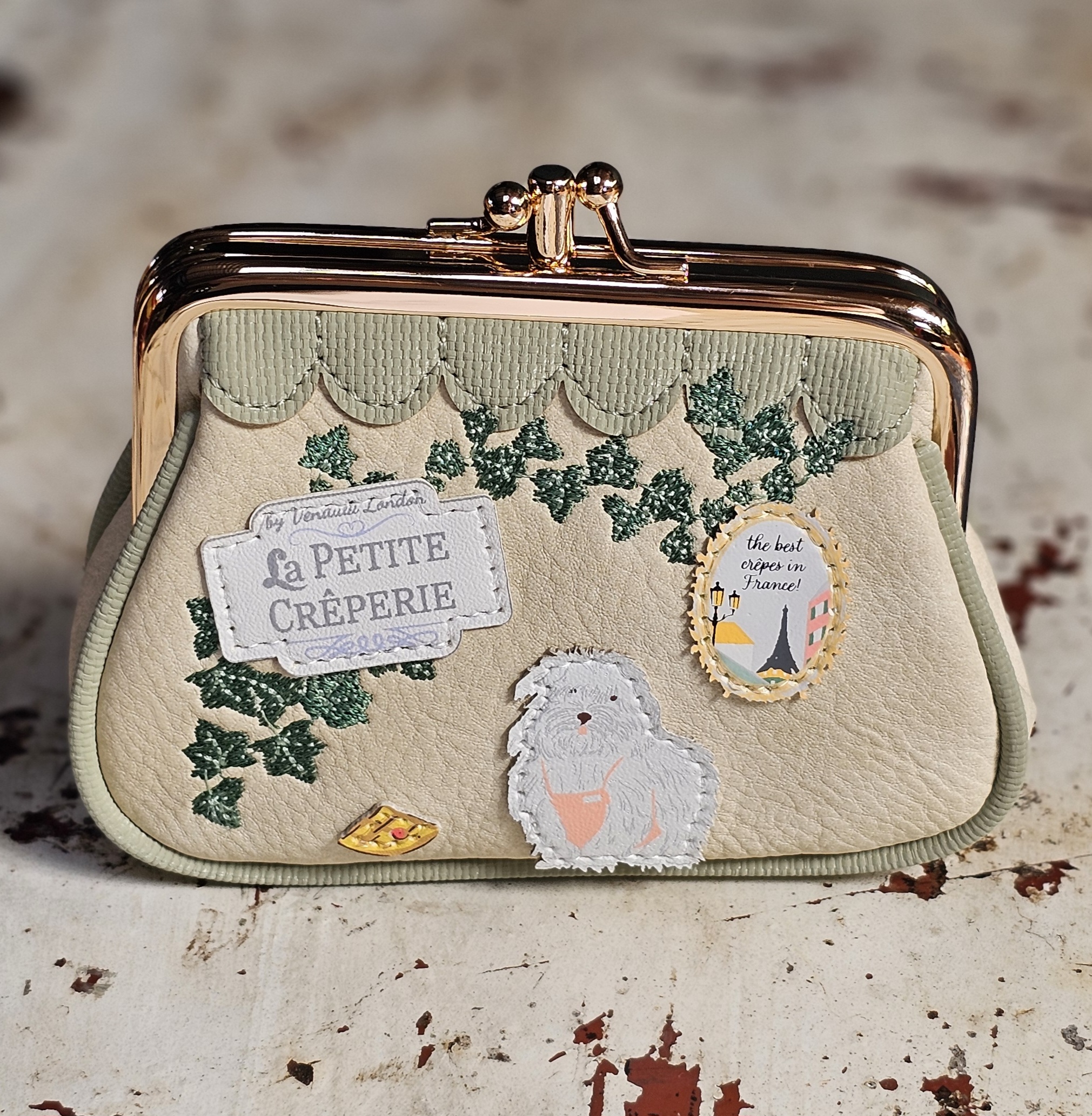 Vendula Clip Coin Purse - Creperie - morpeth gift gallery hunter valley region vendula london vegan handbag shop store front le creperie everly hollis grace grab square wallet key coin purse zip mini callaway pouch phone flip universal clipper shopper