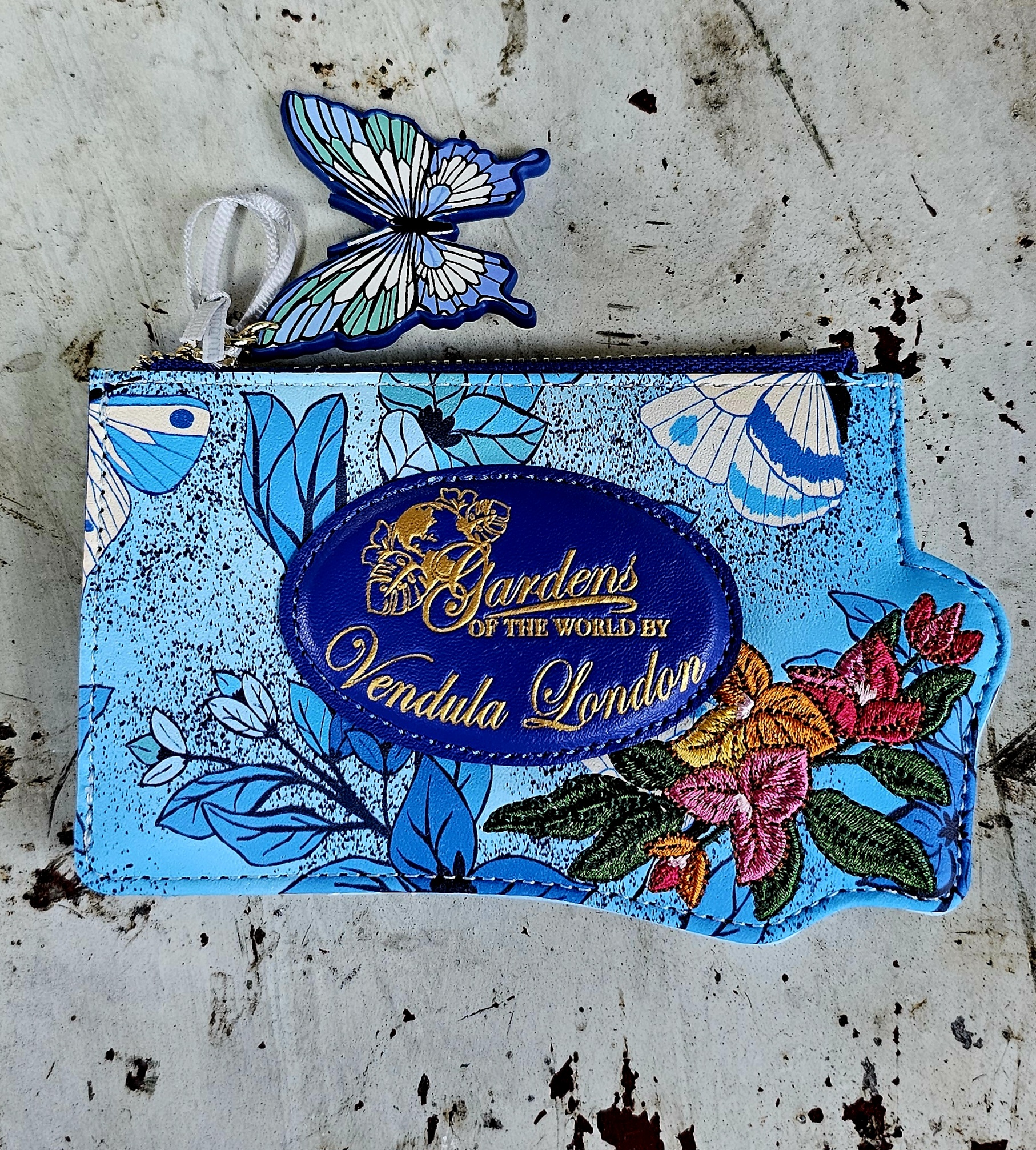 Vendula Zip Card Wallet - Gardens of the World Greece - morpeth hunter valley region gift gallery vendula london handbag store shop front vegan noa sands tropical shirt grab card wallet pouch phone holiday gardens of world greece santorini athens mykonos hydra naxos paros