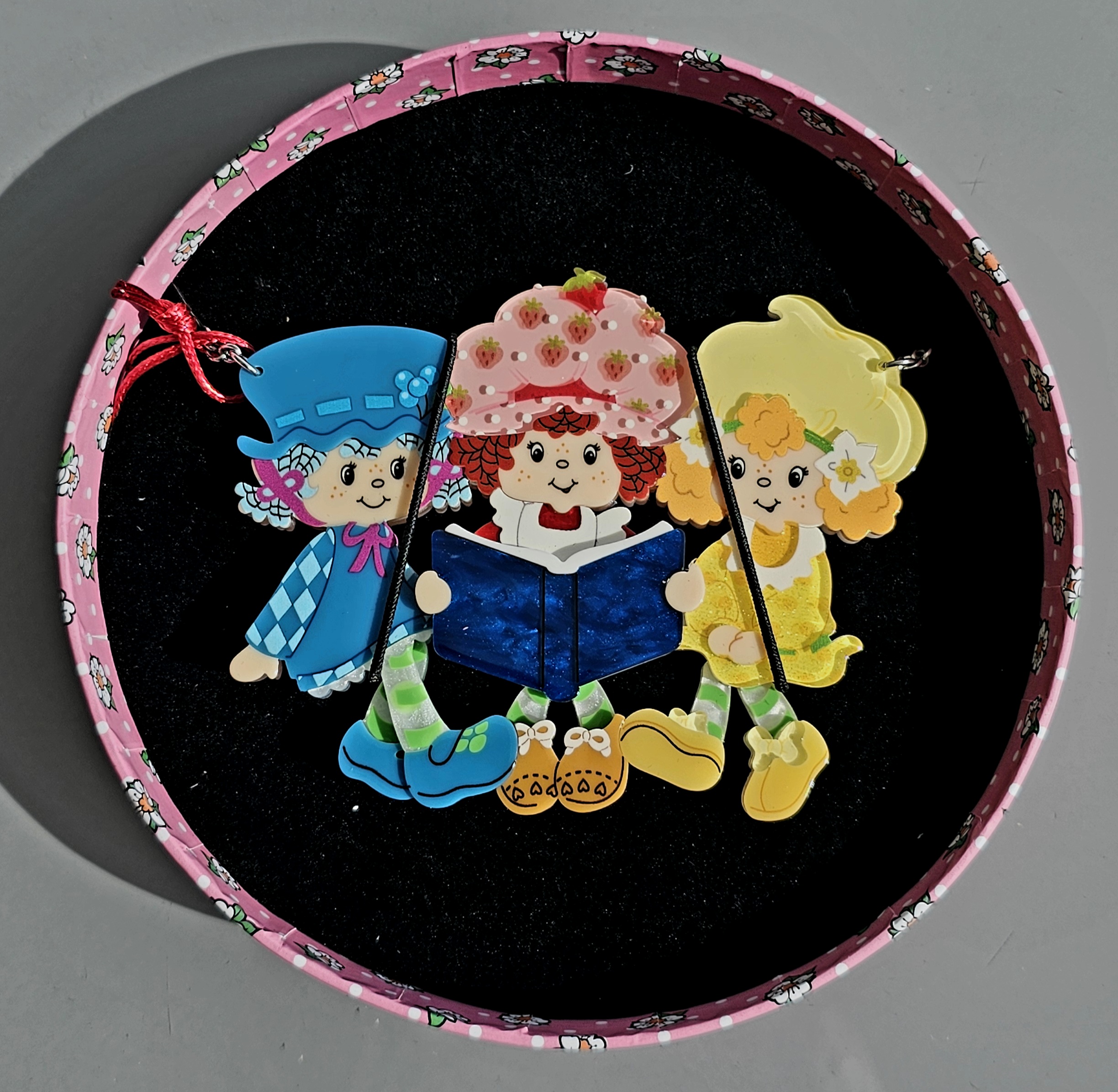 Erstwilder Necklace - Strawberry Storytime - morpeth antique centre hunter valley region erstwilder brooch earrings necklace enamel pin wall art mini strawberry shortcake retro collectable resin art blueberry muffin storytime