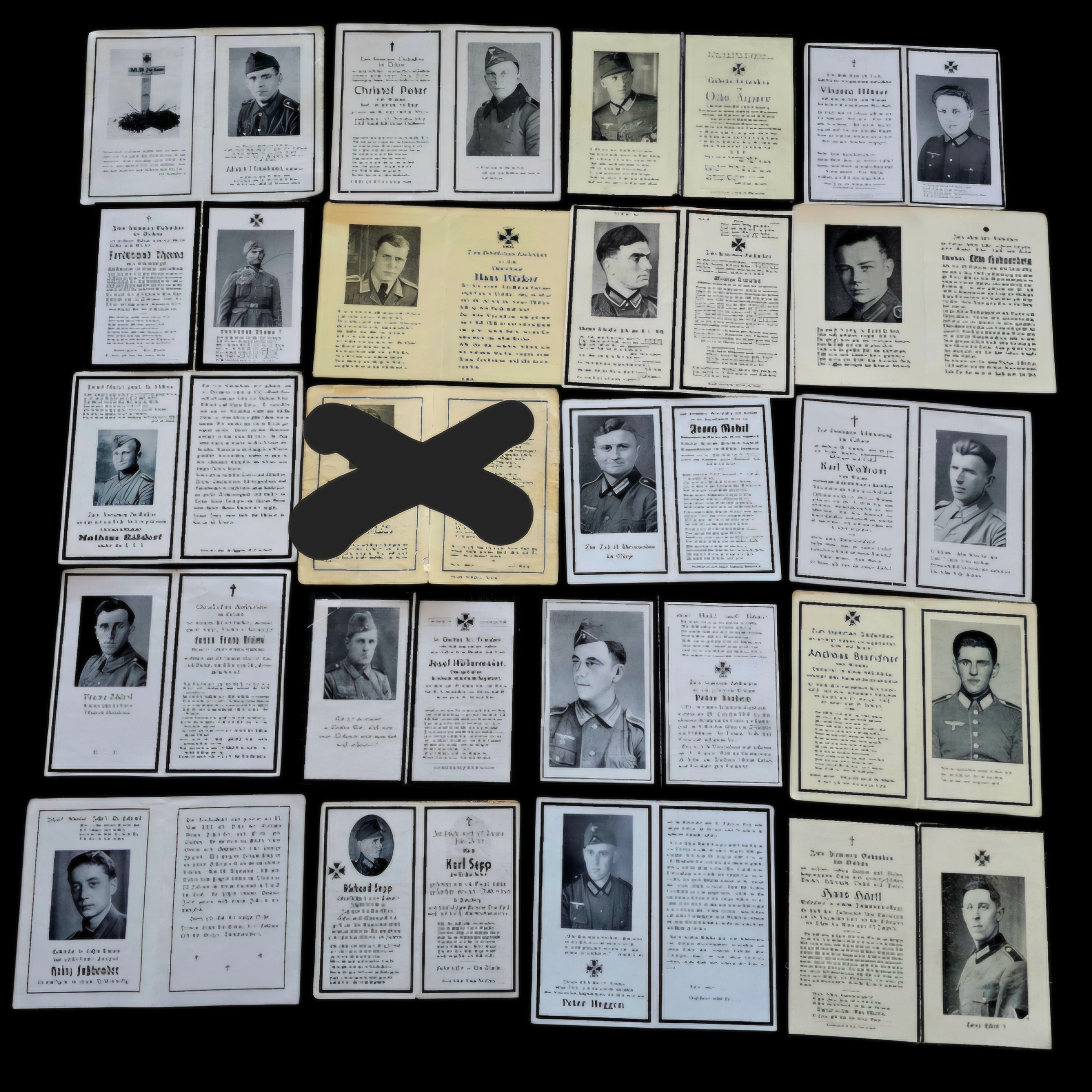 German WWII Funeral Cards (Group G) - morpeth antique centre hunter valley region german world war two WWII funeral death cards wehrmacht heer luftwaffee kriegsmarine army navy airforce soldier