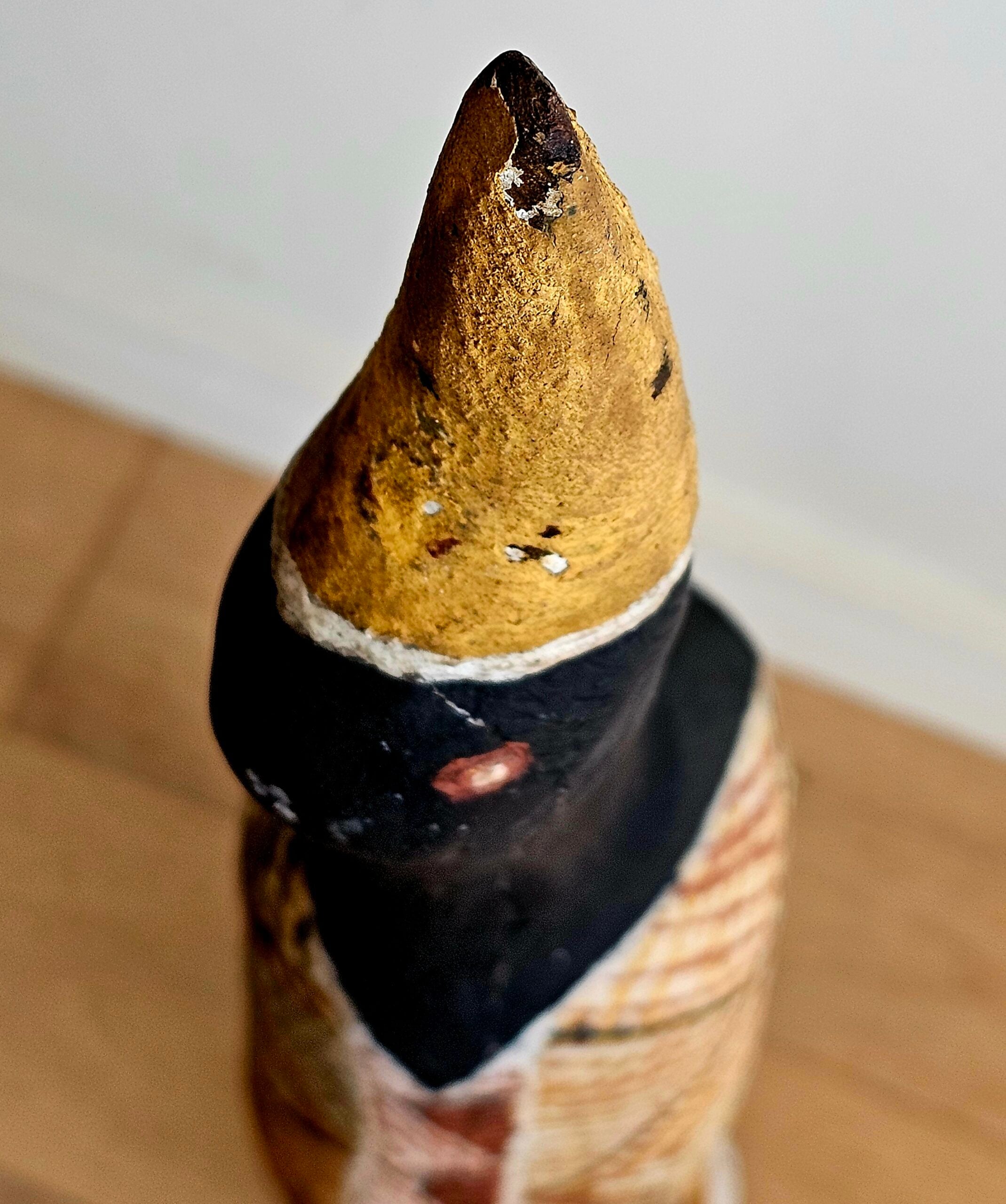 Tiwi Island Bird Carving - morpeth antique centre hunte rvalley region indigenous tiwi island bathurst hard wood timber bird carving ochre painted artist aboriginal tokampini mortal being creation story tribal 85cm vintage