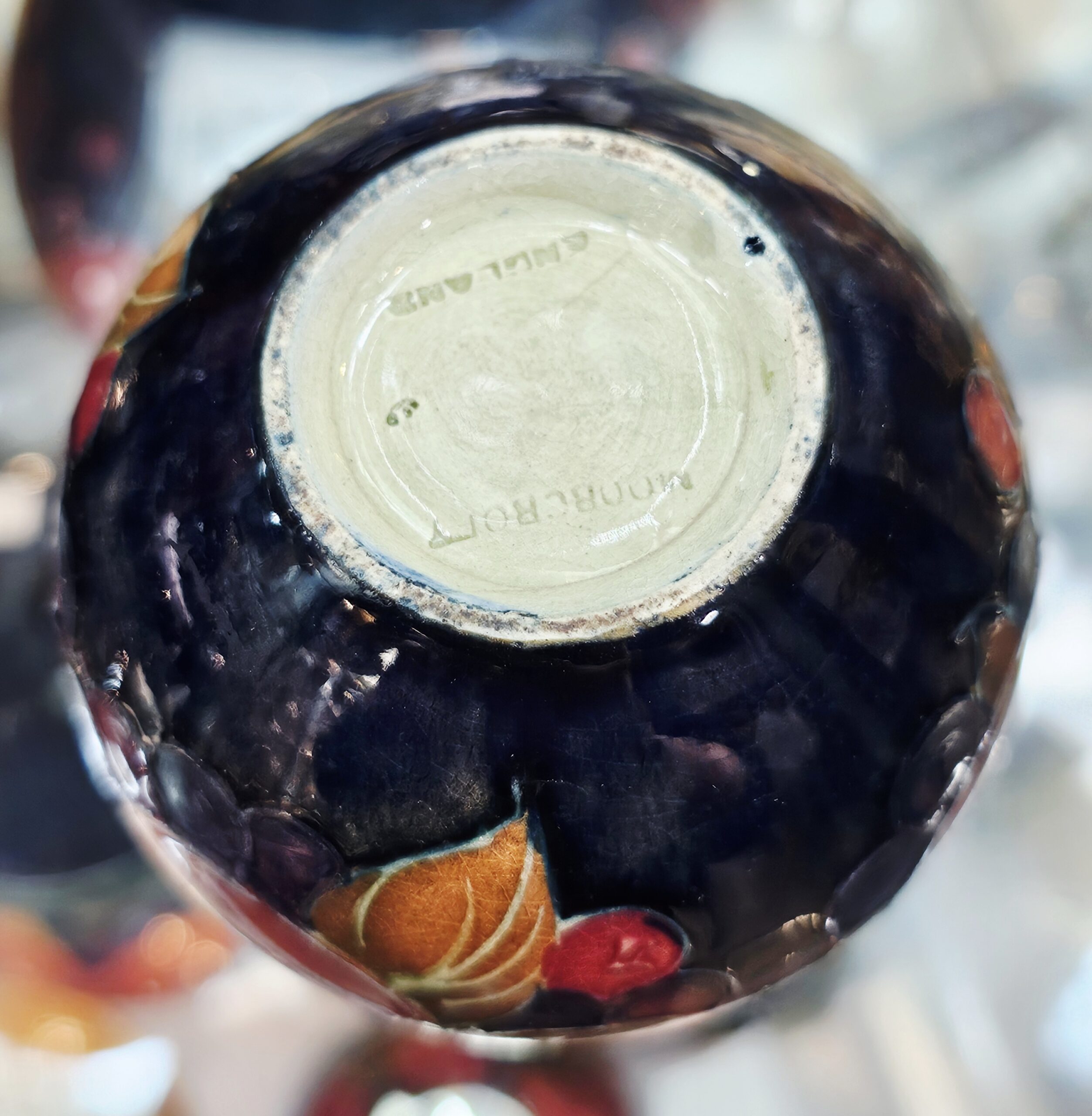Moorcroft Pottery Squat Vase - morpeth antique centre hunter valley region william walter moorcroft pottery ceramics vase ink well candlestick plate bowl dish england stoke on trent handmade vintage