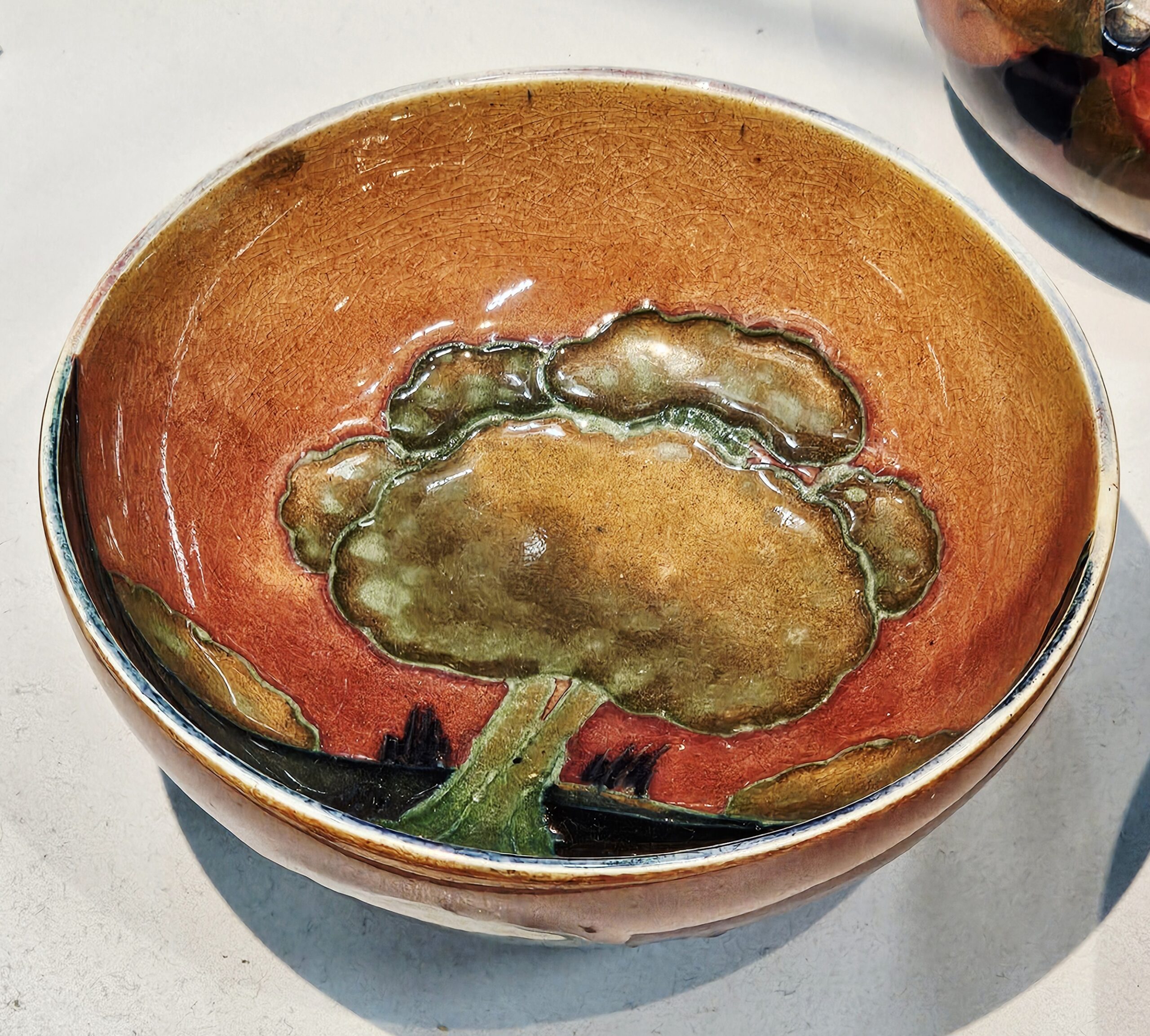 Moorcroft 'Eventide' Bowl - morpeth antique centre hunter valley region william walter moorcroft pottery ceramics vase ink well candlestick plate bowl dish england stoke on trent handmade vintage
