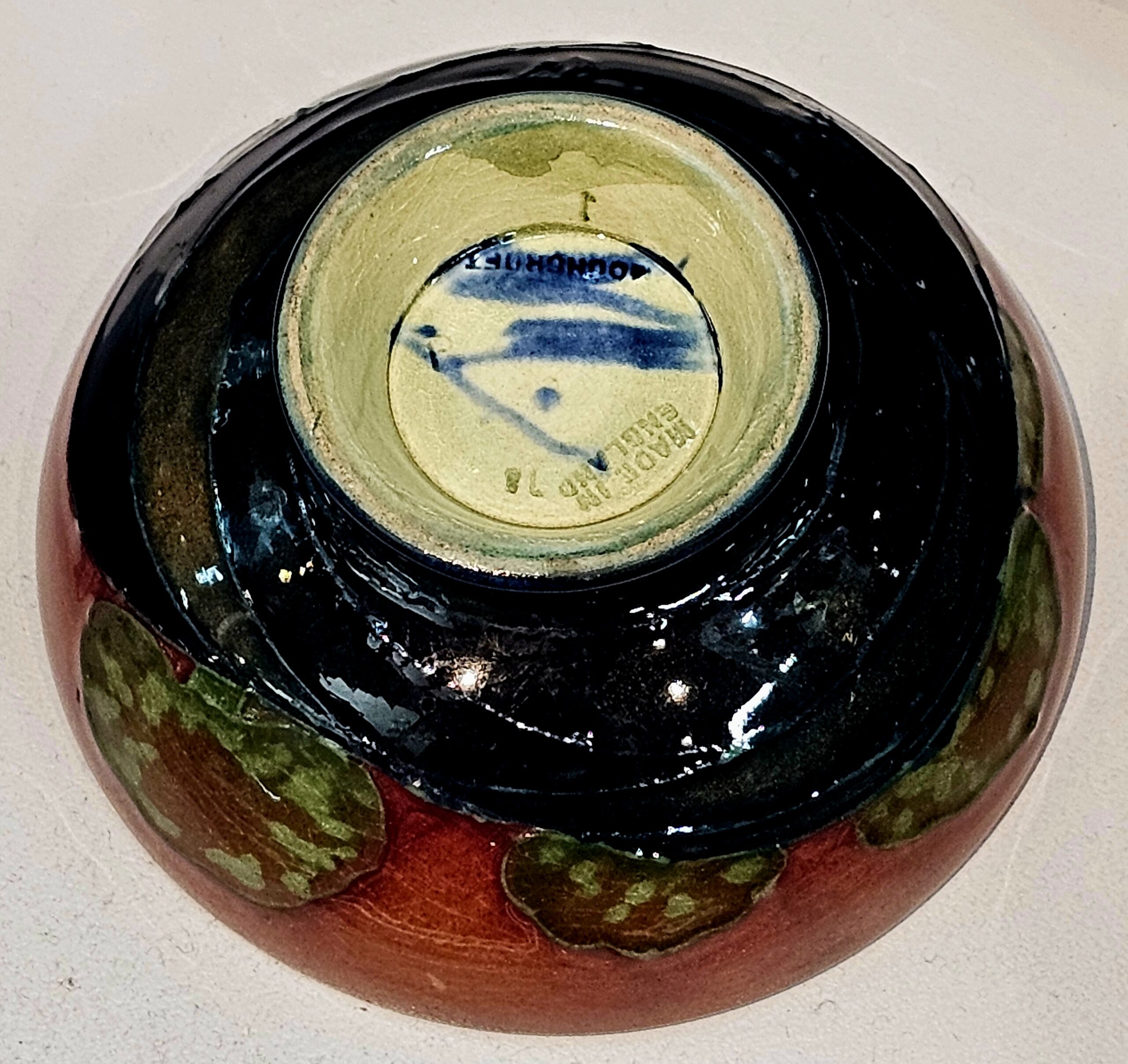Moorcroft 'Eventide' Bowl - morpeth antique centre hunter valley region william walter moorcroft pottery ceramics vase ink well candlestick plate bowl dish england stoke on trent handmade vintage