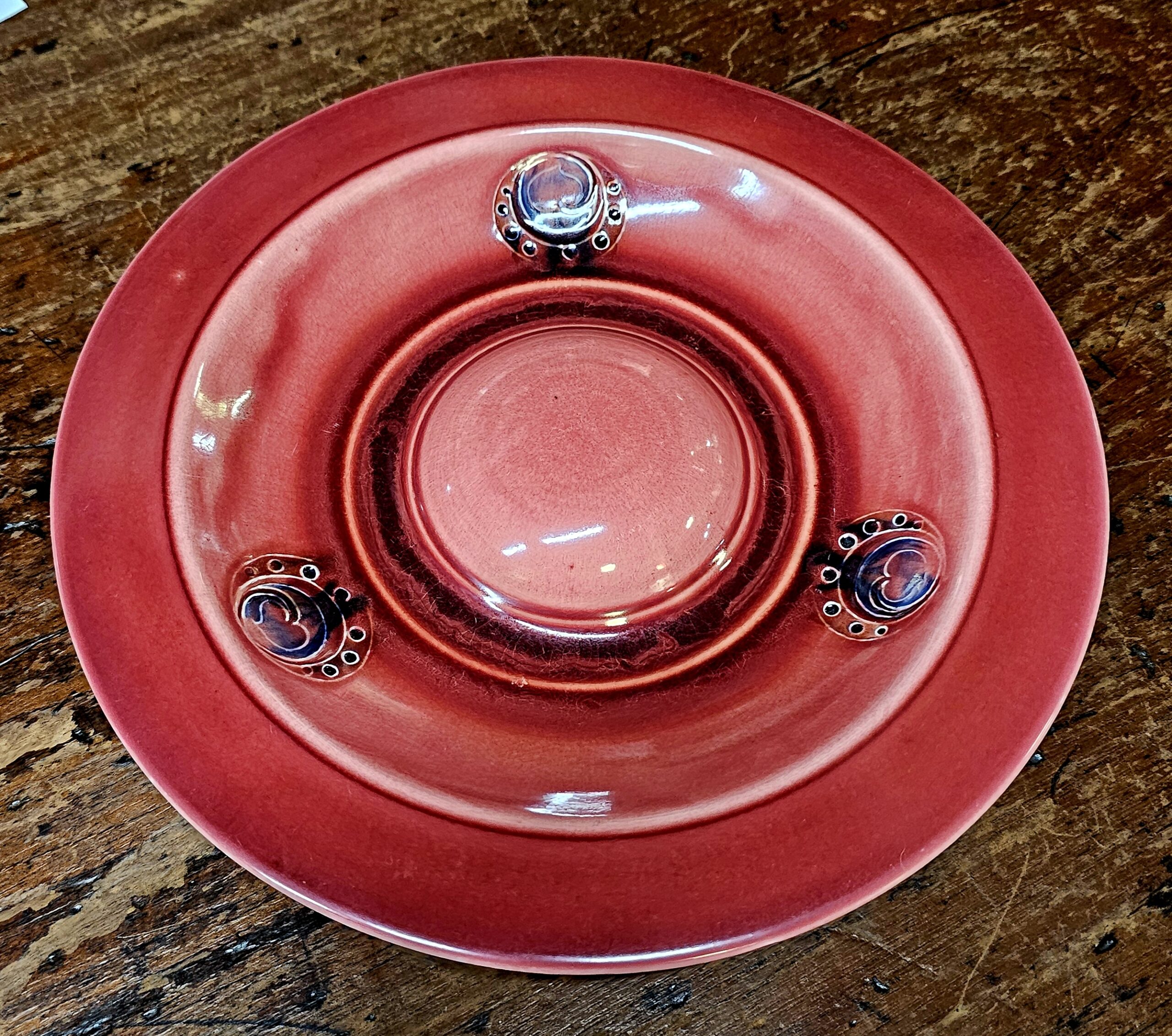 Moorcroft Pottery Flamminian Dish for Liberty & Co - morpeth antique centre hunter valley region william walter moorcroft pottery ceramics vase ink well candlestick plate bowl dish england stoke on trent handmade vintage liberty london