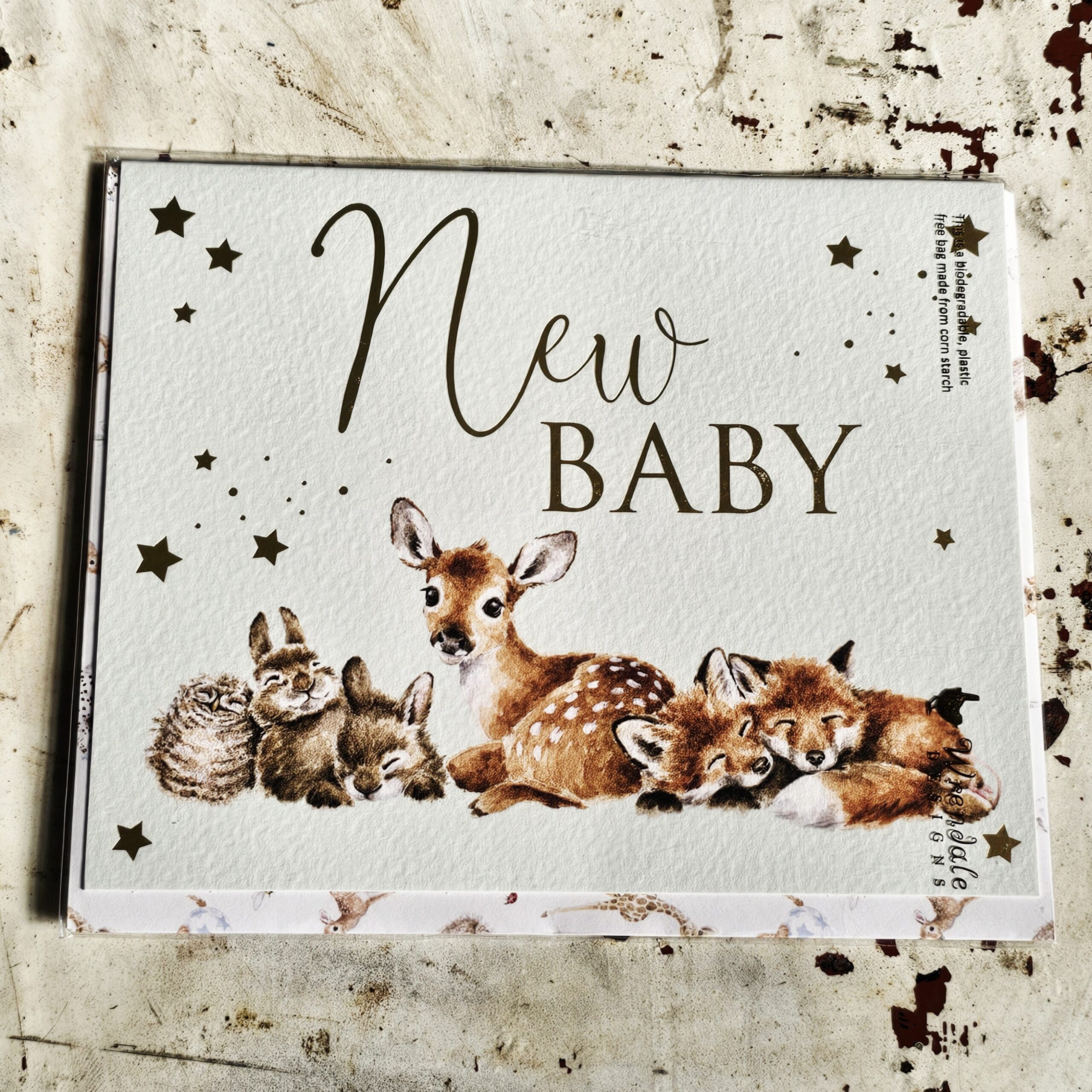 Greeting Card - New Baby - morpeth gift gallery hunter valley region royal worcester wrendale designs greeting card blank dogs cats woodland animals birds nature
