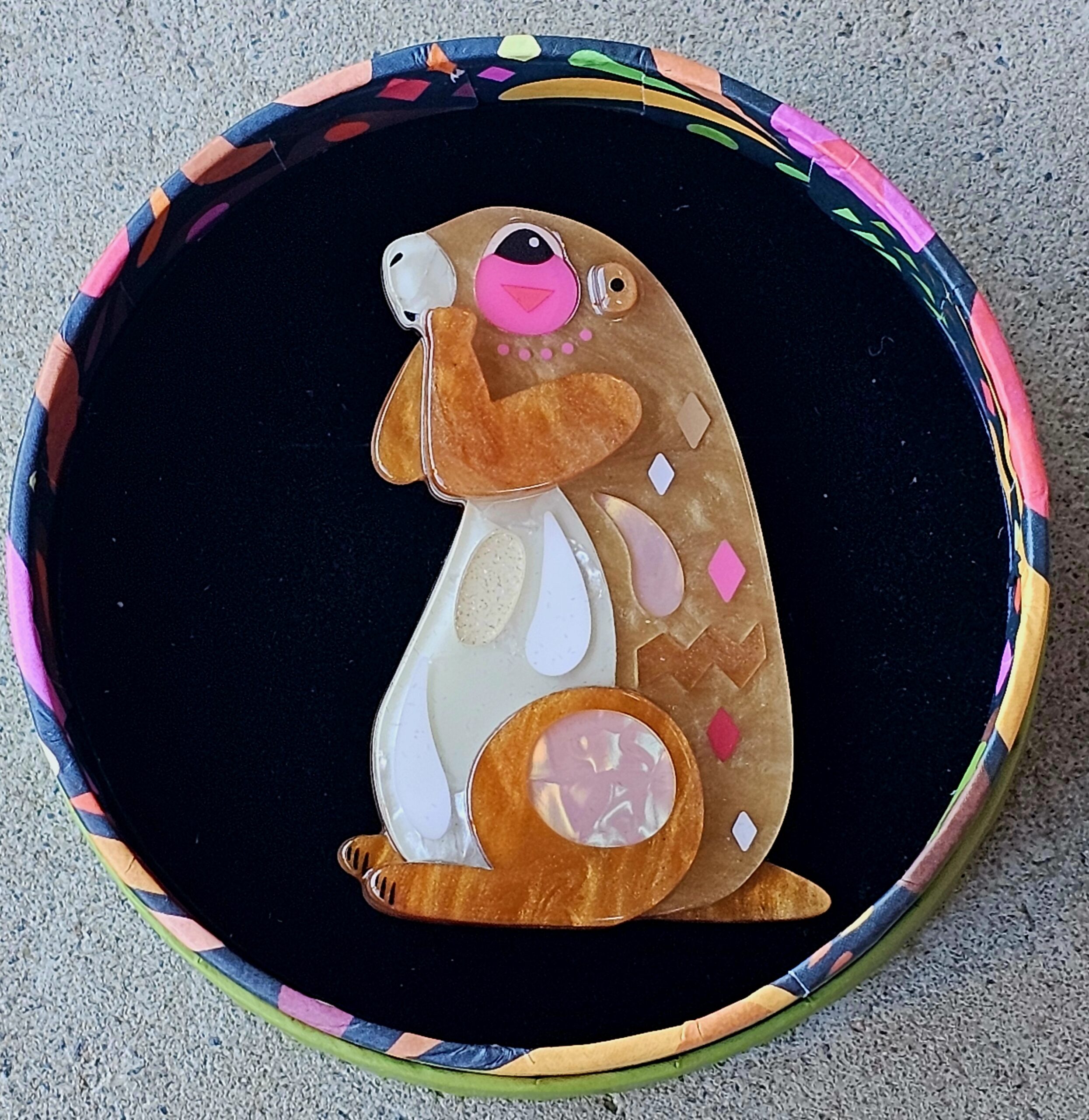 Erstwilder Brooch - The Prudent Prairie Dog - morpeth antique centre hunter valley erstwilder earrings necklace brooch enamel pin wall art essential pete cromer north america canada woodland wilderness alaska prudent prairie dog