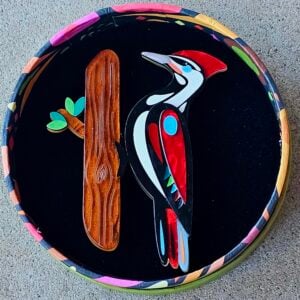 Erstwilder Brooch – The Persistent Pileated Woodpecker