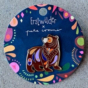 Erstwilder Enamel Pin – The Brawny Brown Bear