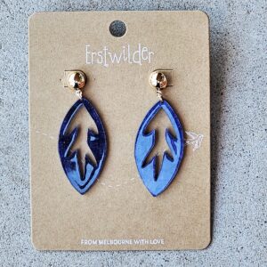 Erstwilder Earrings – Leaf Blue