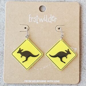 Erstwilder Earrings – Kangaroo Sign