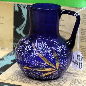 Victorian Era Blue Glass Jug