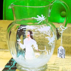 Hand Painted Glass Jug