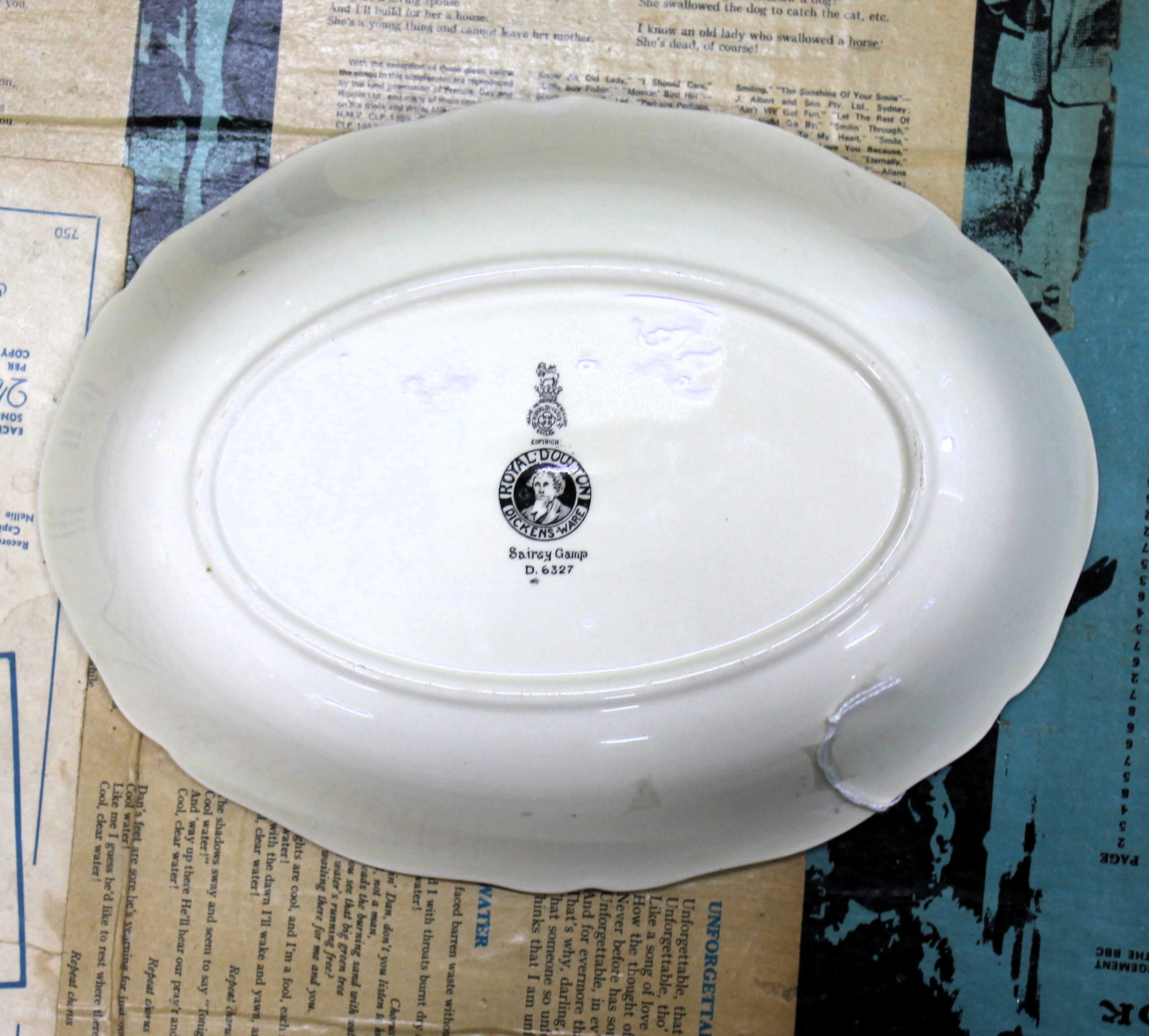 Royal Doulton Bowl - Sairy Gamp - morpeth antique centre hunter valley region vintage royal doulton sairey gamp dish ceramic pottery porcelain old lady