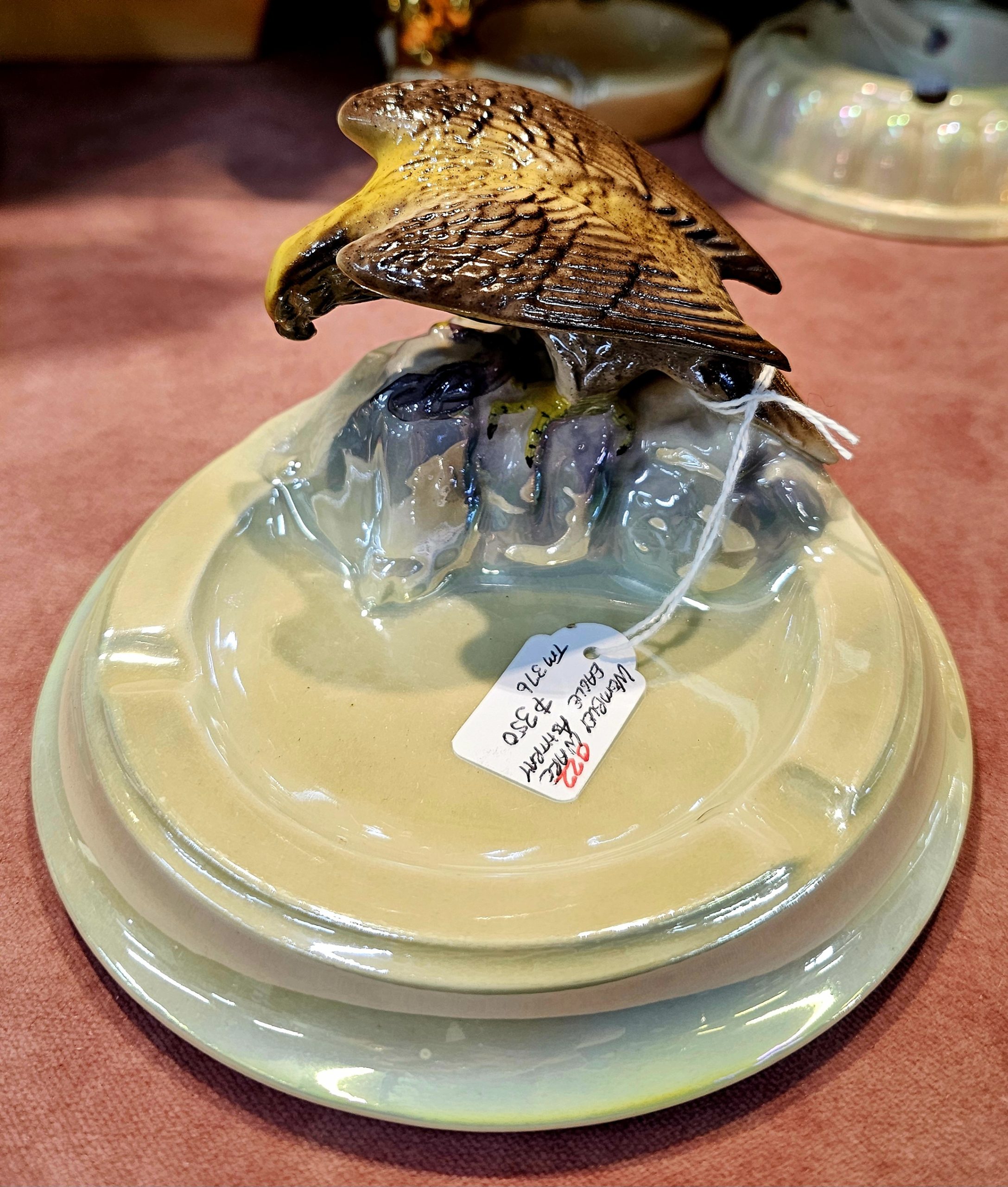 Wembley Ware Eagle Tray - morpeth antique centre hunter valley region treasured memories wembley ware western australian pottery ceramics lustre glaze vintage eagle tray cigarette ash