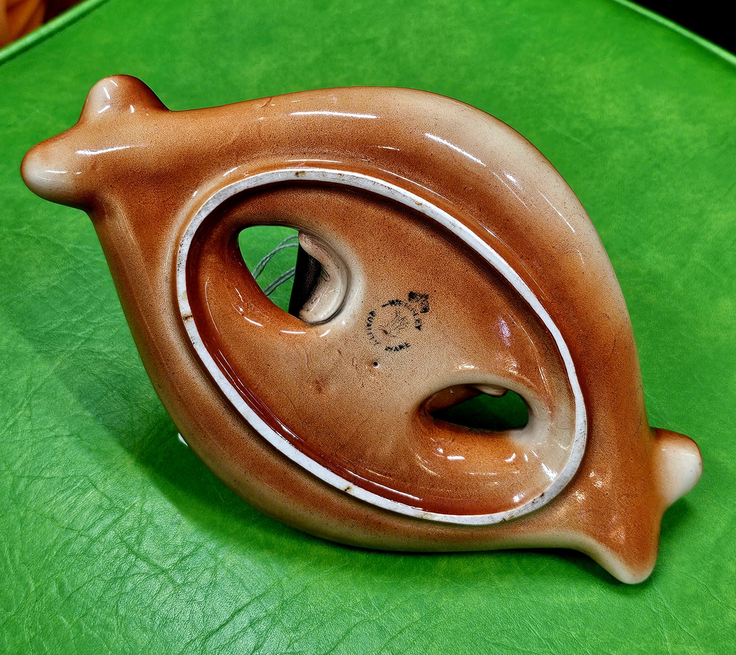 Wembley Ware Tray with Boomerangs - morpeth antique centre hunter valley region wembley ware decoration treasured memories ceramic pottery ash tray cigarette tobacco boomerang indigenous aboriginal man figure